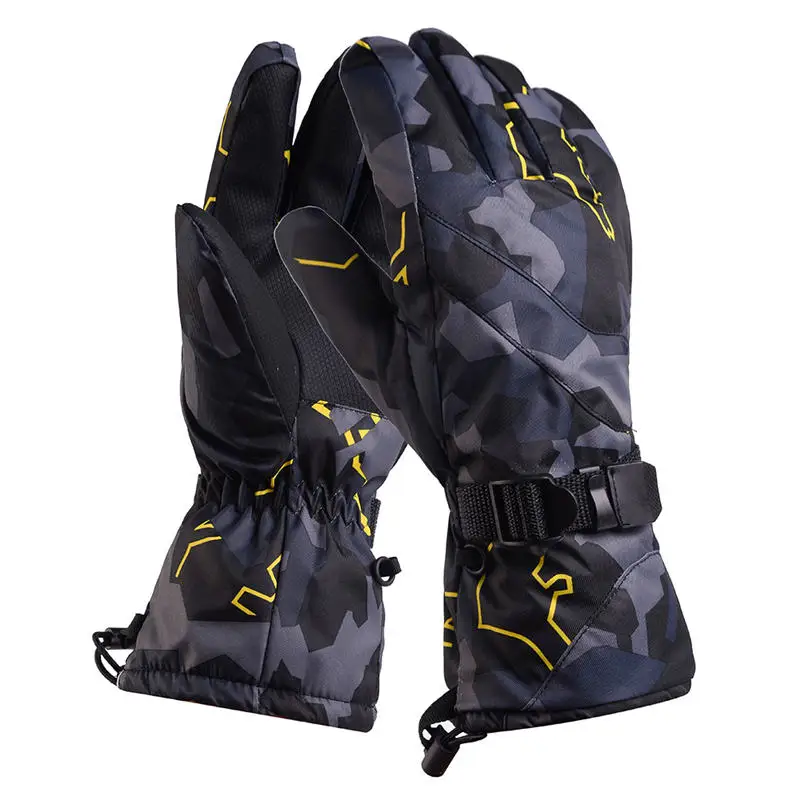 30 мужские зимние перчатки тепловые толстые ветрозащитные водонепроницаемые уличные лыжные и сноубордические варежки теплые зимние перчатки камуфляж