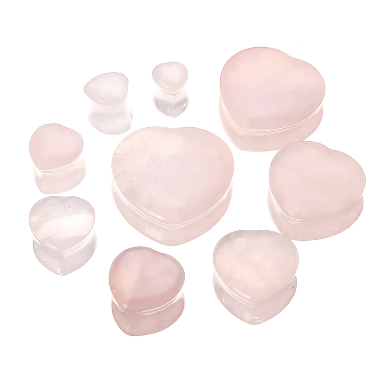 1 Pair Shellhard Heart Shaped Stone Ear Plug Fashion Flesh Tunnel Ear Expander Stretcher For Women Femme Jewelry