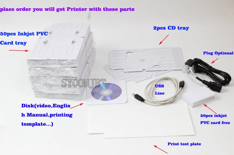 Автоматический ПВХ карты компакт-дисков DVD диск машина для струйной печати для Epson L800 принтер для контроля уровня сахара в крови с 50 ПВХ карты лотков и 2 компакт-дисков лотки