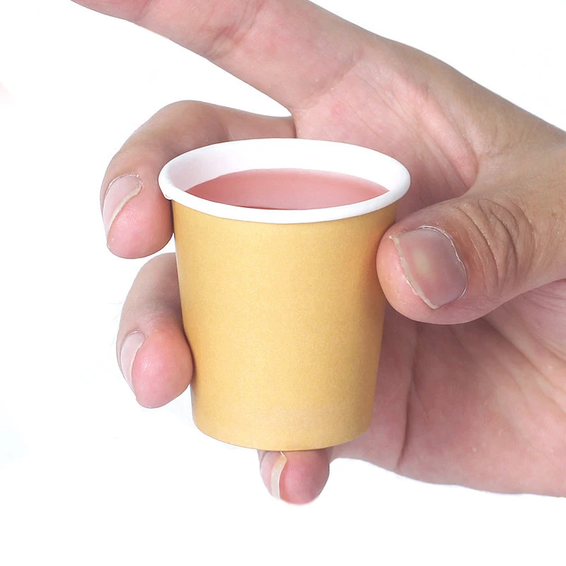 2oz Disposable Kraft Mini Paper Tasting Cups Food Gade Sample Drinkiing Cup Mini Coffee Paper