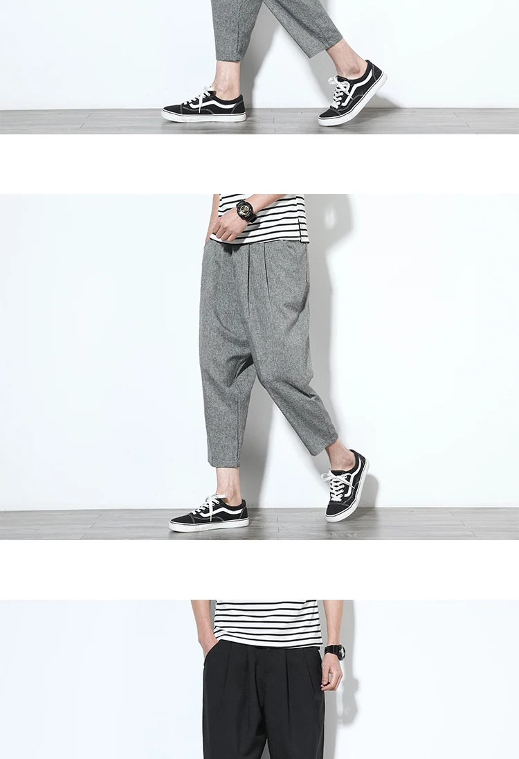 men's linen harem pants