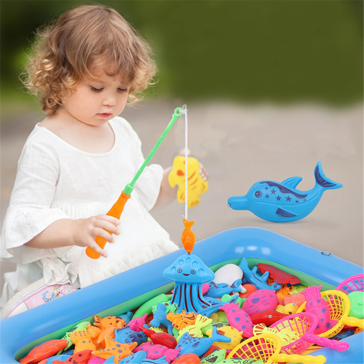 Творческая детская игрушка для купания из 22 шт. магнитные игрушки для рыбалки, игрушки для ванной высокое качество изысканный