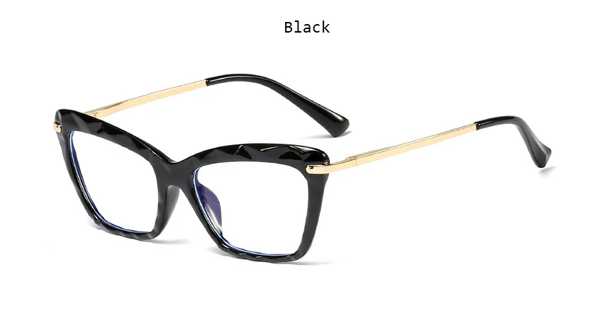 Квадратный синий светильник, очки для женщин, модная оптика, женские очки, прозрачные трендовые дизайнерские прозрачные очки для Компьютерных Очков - Цвет оправы: Black