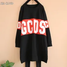 82 одежда больших размеров Свободная длинная дизайнерская Весенняя футболка Женская Базовая рубашка с длинными рукавами хлопковая Футболка с буквенным принтом