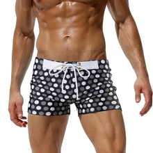 A268 AUSTINBEM Лоскутная Dot печати летние пляжные Сёрфинг Шорты для женщин Трусики для женщин пикантные Для мужчин Плавание Магистральные Боксер Купальники для малышек Sunga Плавание костюм