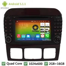 Quad core Android 5.1.1 Car DVD Player Radio Audio Stereo Screen GPS For Mercedes-Benz CL-W215 S Class W220 S280 S420 S430 S320