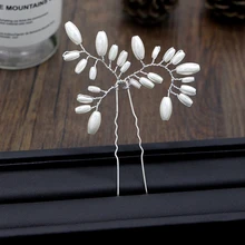 1 шт. деликатные шпильки для женщин Хрустальная булавка со стразами волосы жемчужные витые u-образные шпильки украшение для причёски