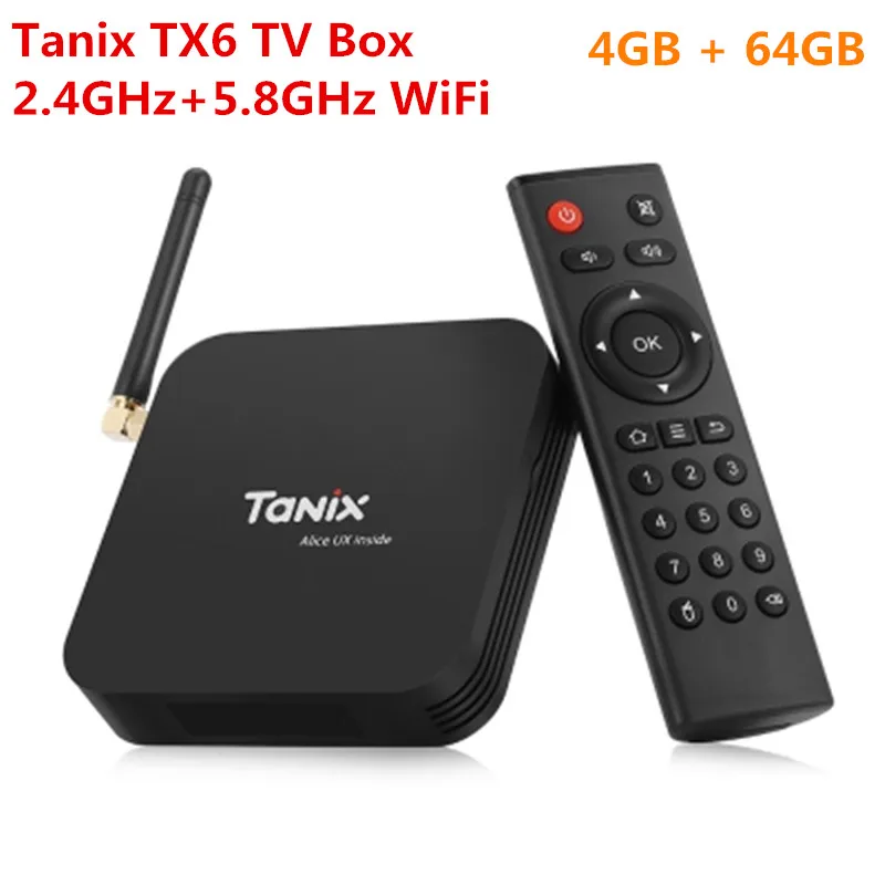Tanix TX6 TX6-A Android 9,0 Smart TV Box Allwinner H6 4 ГБ 32 ГБ 64 Гб EMMC телеприставка 2,4 ГГц+ 5,8 ггц WiFi BT5.0 4K плеер - Цвет: TX6 4GB 64GB