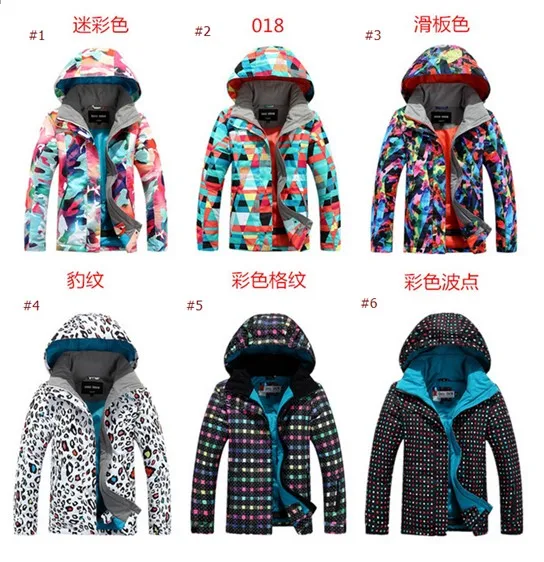 2016 أطفال التمويه تزلج جاكيتات multicolor جاكيتات الاطفال التزلج على الجليد سترات مشمع معطف الثلج للماء