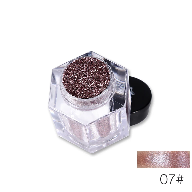 UCANBE блеск Тени для век косметическая пудра Make Up Shimmer Eye пигмент водостойкие блестки свободная пудра Обнаженная косметика для глаз TSLM2 - Цвет: 07