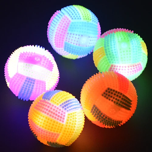 Children's pet dog cat luminous toys, flash volleyball, play ball, night light bouncing ball 3