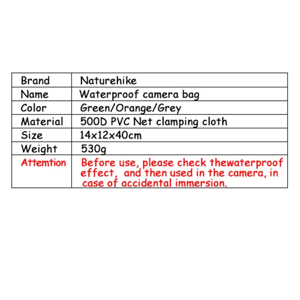 NatureHike NH16X003-B Водонепроницаемый сухой мешок SLR сумка для хранения камеры для каноэ плавания пляжа речной поход рафтинг