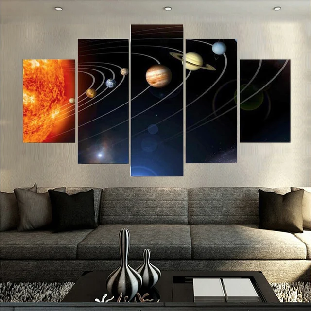 De Zeven Planeten In Ruimte Slaapkamer Schilderijen Wall Art ... De Zeven Planeten In Ruimte Slaapkamer Schilderijen Wall Art ...