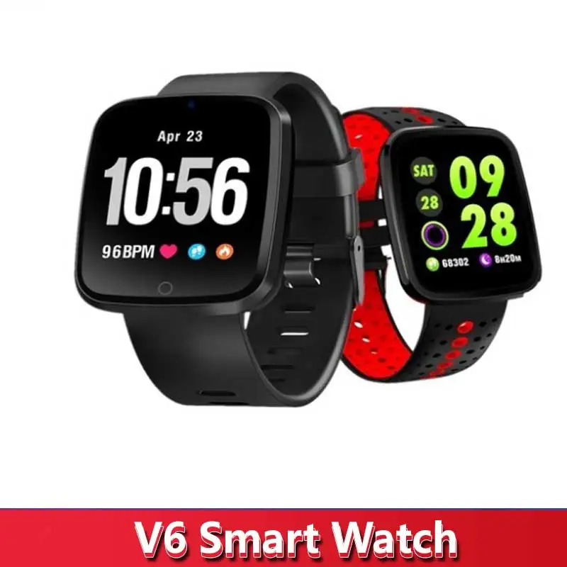 

Dorze V6 Smart Watch Color Screen Smart Band Heart Rate Monitor Fitness Tracker Bluetooth Smart Wristband Sports Men Smartwatch.
