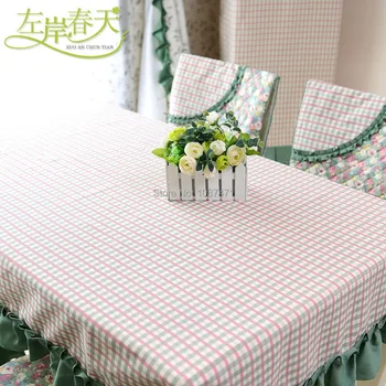 

Russia American pastoral cotton table cloth chair cover green color 130*180cm tablecloth