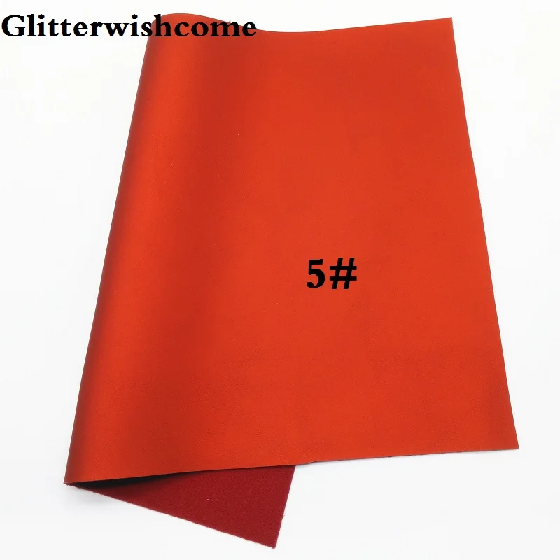 5 Glitterwishcome 21X29 см A4 размер винил для бантов Fluo металлик гладкая кожа ткань винил для бантов, GM015A - Цвет: 5