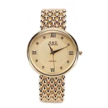 GLE y VDO Sencilla de Las Mujeres Relogio Feminino Dourado Reloj Pulsera de Cuarzo Reloj de Pulsera Nave Libre Del Regalo