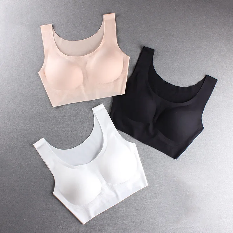 

Japanese one piece Seamless Naked Zero Feel Wireless Invisible bra ultra-thin models traceless Black Nude White Sleep Bras