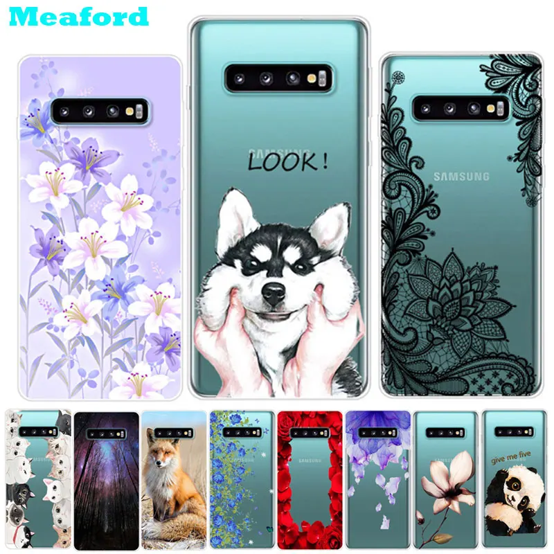

For Samsung S10 Plus S 10 Lite Case Transparent Soft TPU Print Cover For Samsung Galaxy S10E Silicone Case Coque S10Plus Funda