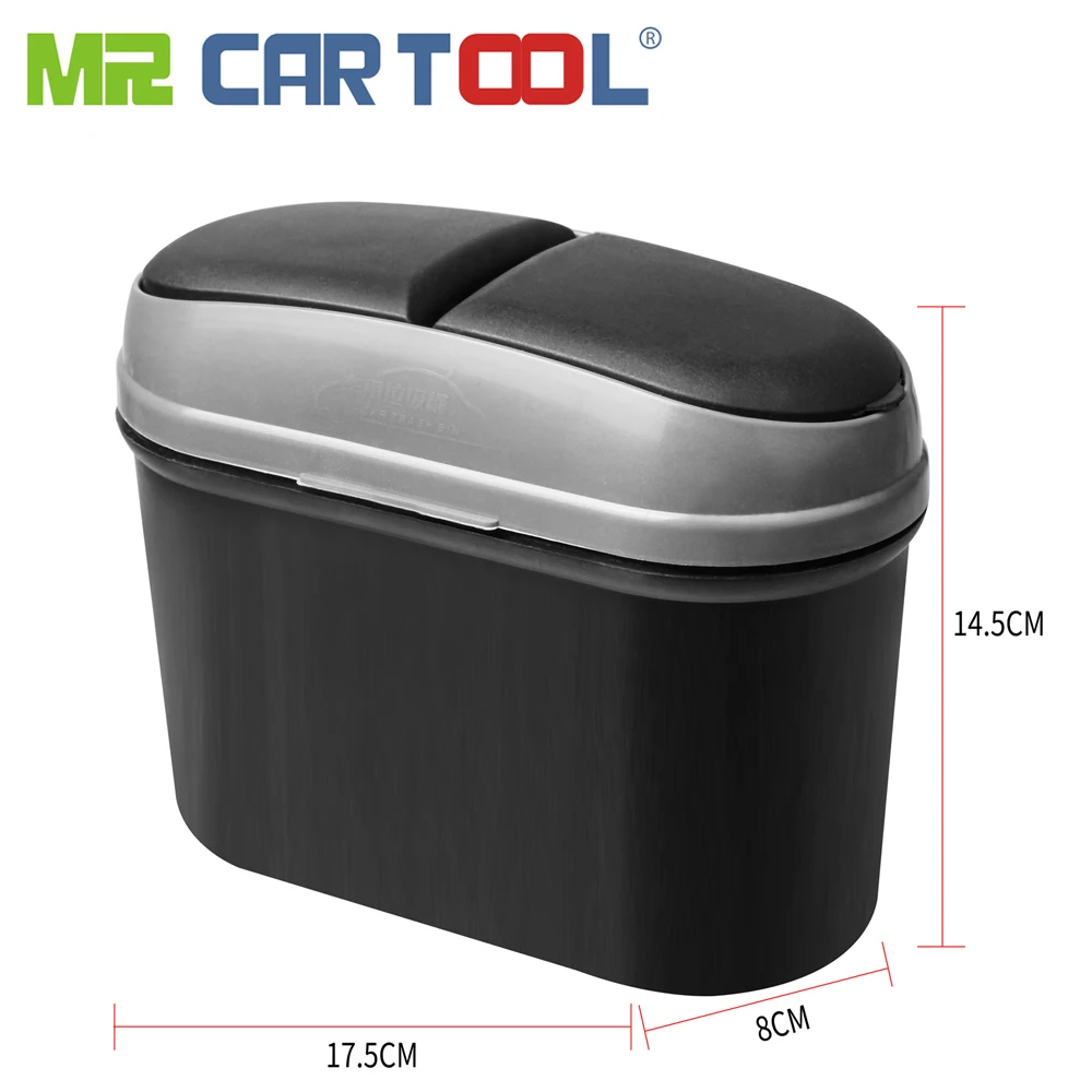 Mr Cartool автомобиля мусорное ведро авто мини-банки мусор может мусора пыли коробка держатель крюк пластик ведро - изображение