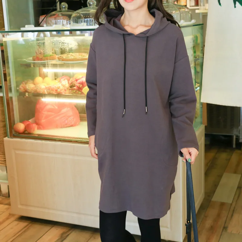 

Oversize Maternity Hoodies Autumn Winter Sweatshirts With Pocket Long Sleeve Loose Hoodies for pregnant women Pregnancy Clothes
