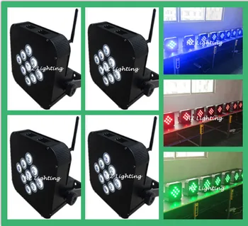 

Low Prices Free Shipping Factory Direct Sales 9*10W RGBA 4 in1 LED Slim Par Light With Wireless DMX Control, LED Flat Par