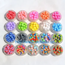 100 шт DIY аксессуары для браслетов Детский отдел рукоделия 18 цветов 8 мм круглые полимерные полосы бусины ювелирные изделия