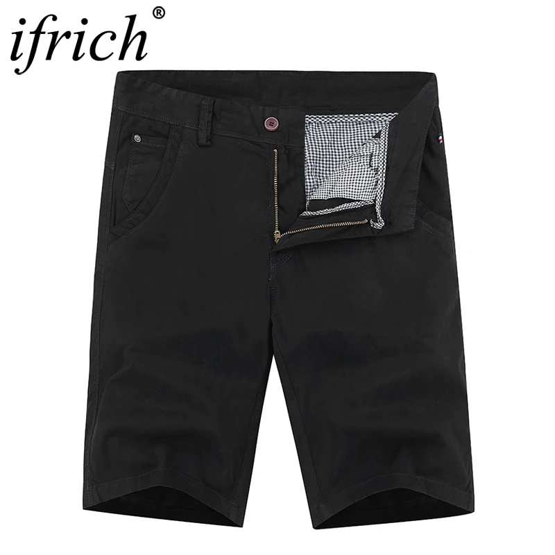 IFRICH лето для мужчин костюмы бренд однотонная одежда Хлопок повседневные мужские шорты модные шорты для женщин мужской Slim Fit Короткие штаны плюс размеры Homme