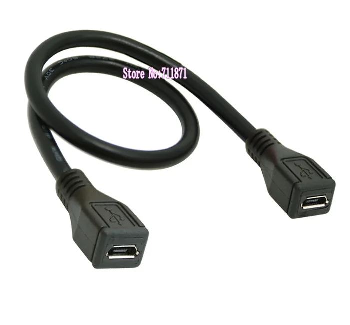 Удлинитель Micro USB Мама двусторонний провод для зарядки и передачи данных 29 см|usb