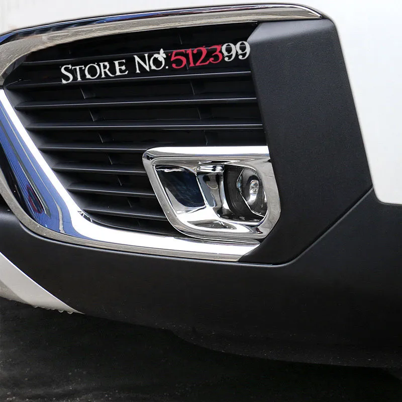 

Accessories! 2pcs ABS Chrome Exterior Front Fog Light Fog Lamp Cover Decorative Trim For Peugeot 5008 2017 2018