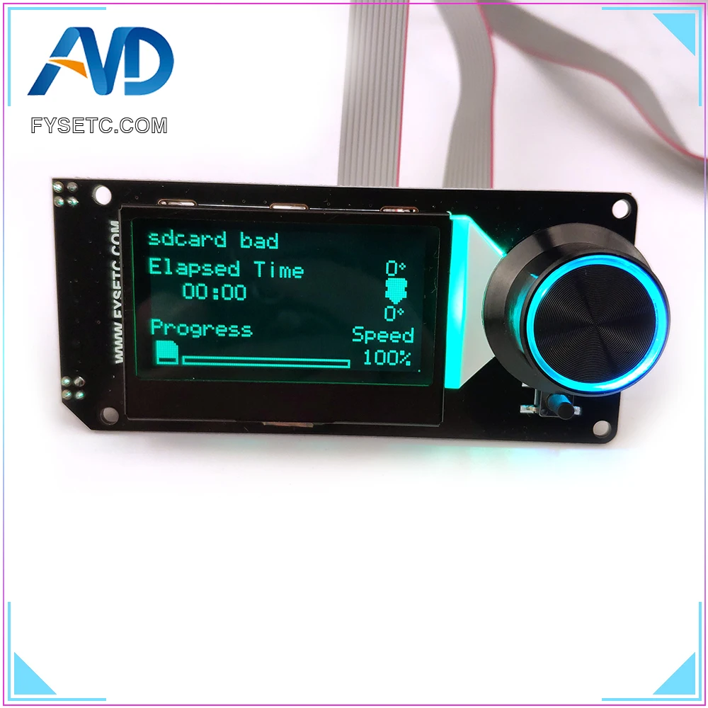 Tela Lcd com Cartão sd Faça Você Mesmo Skr Peças Acessórios de Impressão 3d Mini12864 V1.2 128x64 5v Suporte Marlin Voron V2.4 - Imagem 5
