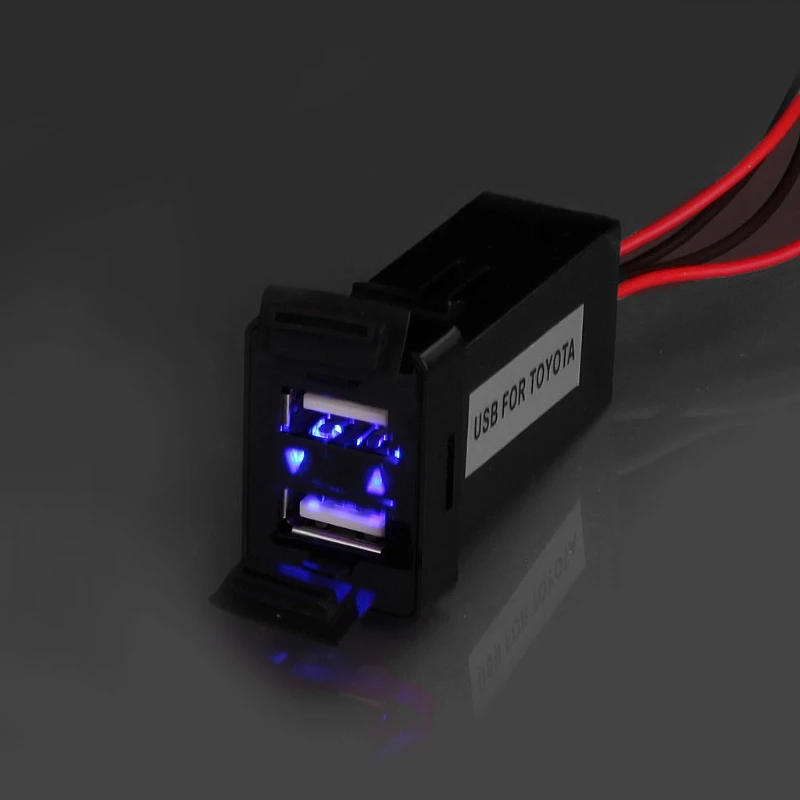 Высокое качество 1 шт. DC 12 В 2.1A двойной USB 2 порта авто зарядное устройство гнездо зажигалка Адаптер для Toyota Corolla