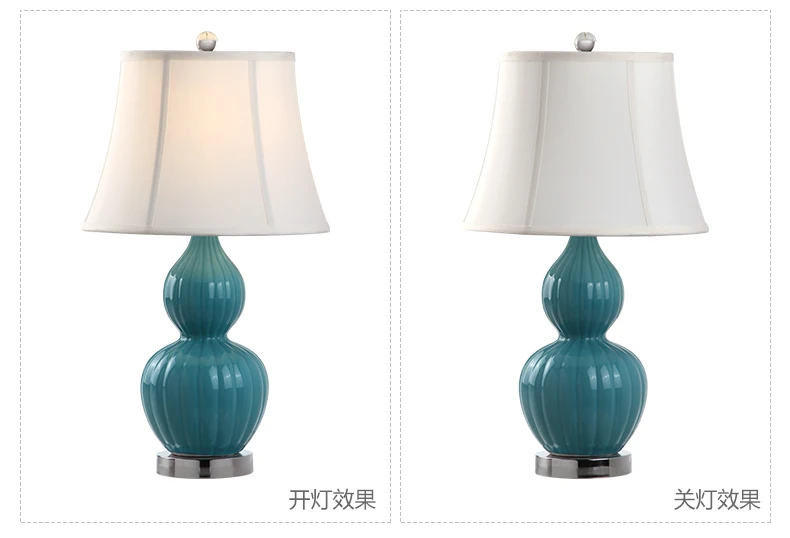 Китайская керамическая настольная лампа прикроватная простая Европейская гостиная простая теплая классическая декоративная настольная лампа ZA623 ZL168