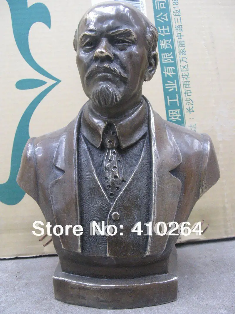 

[old craft ] biggest Soviets republic create Lenin bronze statue (A0314)