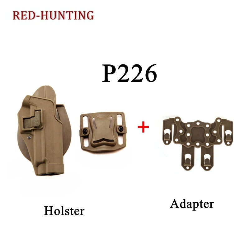 

Tactical Holster Molle Adapter CQC Style Concealment Right Hand Waist Pistol / Gun Holster for Sig Sauer P226