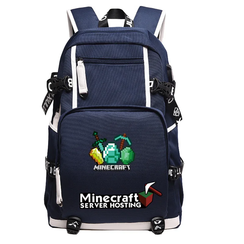 

Cartoon Hot Games Minecraft Plaid Mochilas Creepers Laptop Boys Girls School bag Women Bagpack Teenagers Canvas Men Backpack