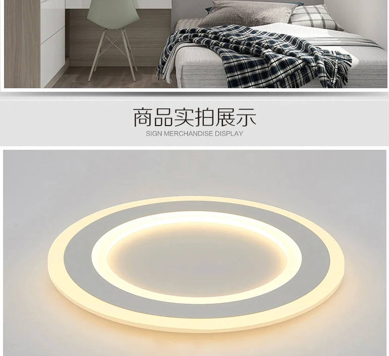 Surface mounted Round Modern led ceiling chandelier for living room dining room bedroom Ultra-thin chandelier lighting Modern