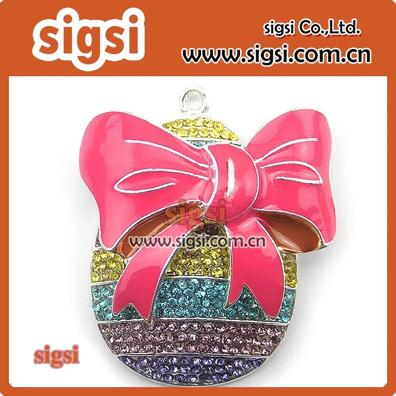 

new style color crystal rhinestone bowknot pendant