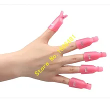 10 шт./партия прочная многоразовая пластиковая накладка для лакирования ногтей средство для покрытия лаком замочить от обертывания ногтей Очиститель ногтей зажим крышка