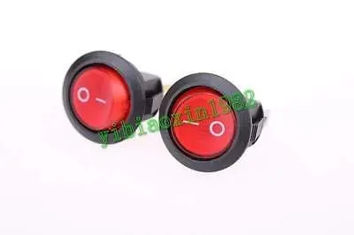 

100 шт., круглые Клавишные переключатели ON-OFF SPST 6A/250V 10A/125V AC