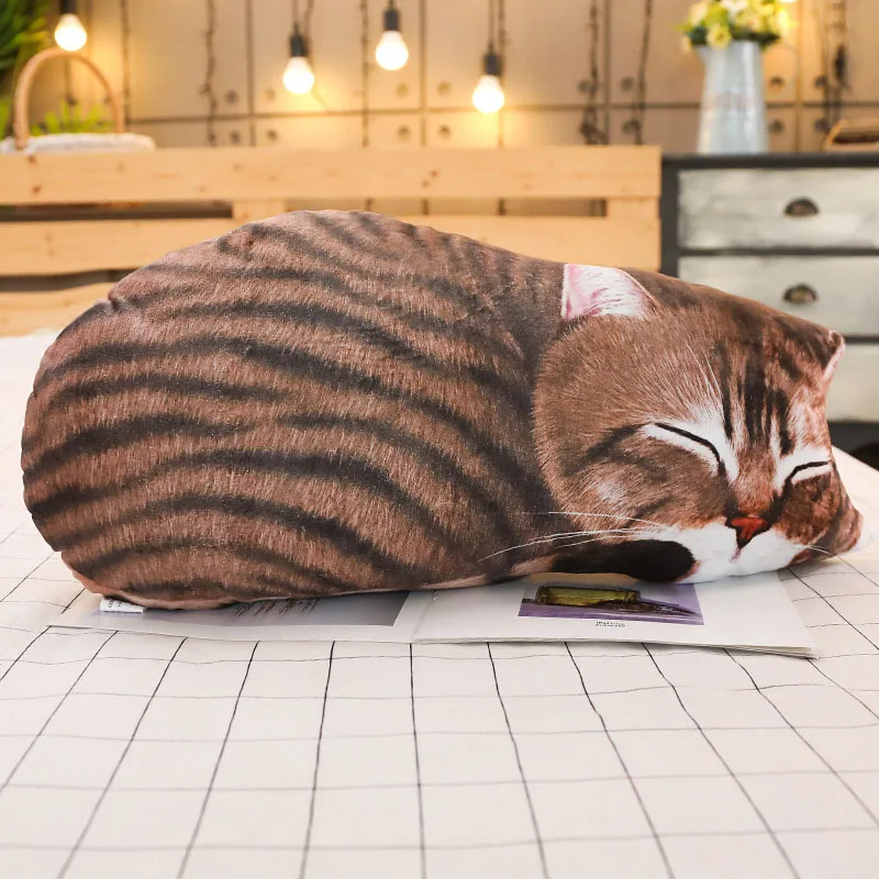 1 шт. 50-90 см 3D печать симуляция Хаски чихуахуа, кот чучела животное игрушка-подушка, домашнее украшение для дивана, подарки для мальчиков и девочек - Цвет: Green