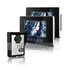 Con cable de 7 pulgadas Sistema de Videoportero De Intercomunicación Apartamento Toque de Color 2 Monitor de Visión Nocturna IR Cámara timbre de la Puerta ENVÍO GRATIS