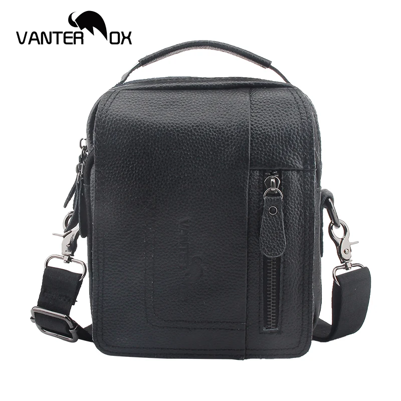 

VANTER OX Genuine Leather Handbags Men And Women Cow Leather Shoulder Bags Ladies And Gentlemen Solid Business Envelope Handbags