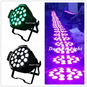 

4pieces 18x18w zoom par led rgbwa uv dmx wash par cans indoor 6in1 led par light zooming effect