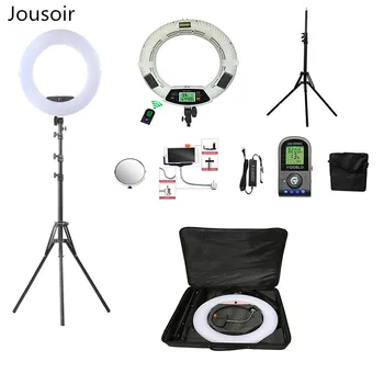 

Yidoblo White FE-480II Dimmable Camera Studio Video 18" 96W 480 LED Ring Light LED Lamp with 200cm tripod/Bag Kit CD50