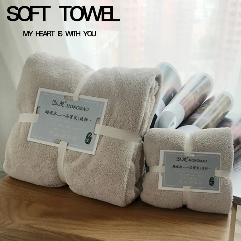 Комплект из 3 предметов, полотенце из микрофибры, комплекты, плюшевое банное полотенце для лица, быстросохнущее мягкое полотенце для взрослых, Детские Банные супервпитывающие полотенца