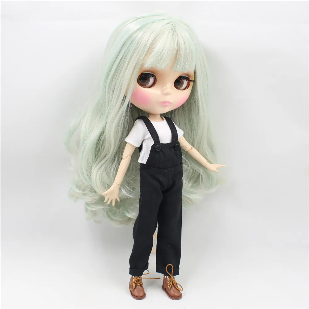 Blyth doll icy licca черный комбинезон белая рубашка Одежда для куклы