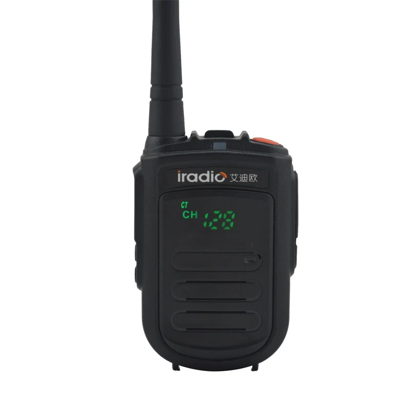 

IRADIO CP-168 UHF 400-470MHz 2W 128CH Compact Portable Two-way Radio with Built-in hidden LED Display
