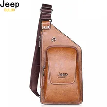 Jeep buluo marke tasche männer brust pack einzigen schultergurt back tasche Split Leder Reise Männer Crossbody Taschen Vintage Brust Tasche 633