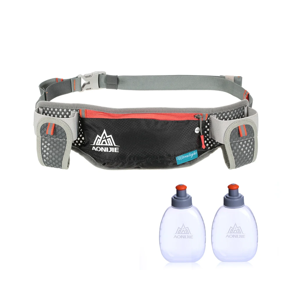 AONIJIE Hydration Waist Pack Lightweight Waist Bags Waterproof Phone Holder Belt Bag For Trail Running Jogging With 2Pcs Bottle
